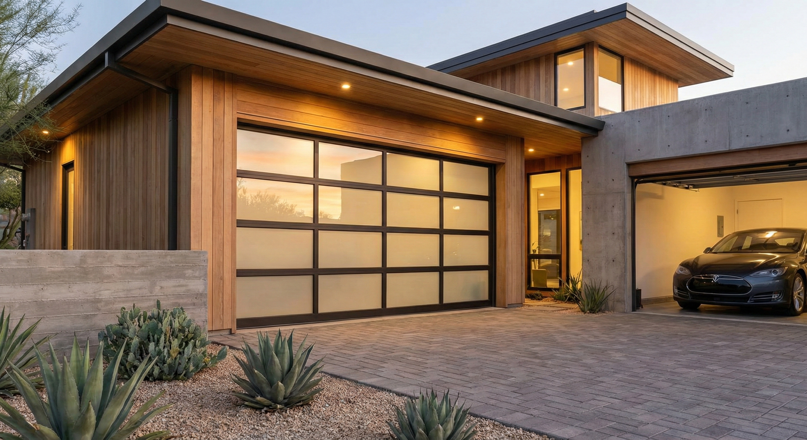 Modern Glass Garage Door Summerlin