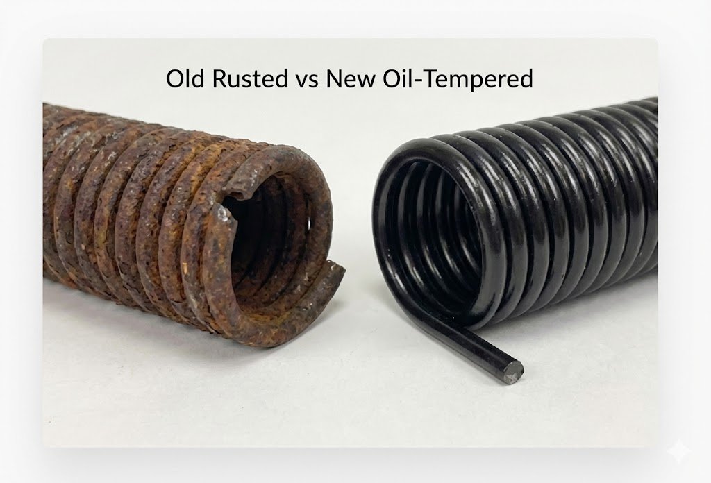 Old vs New Garage Door Spring