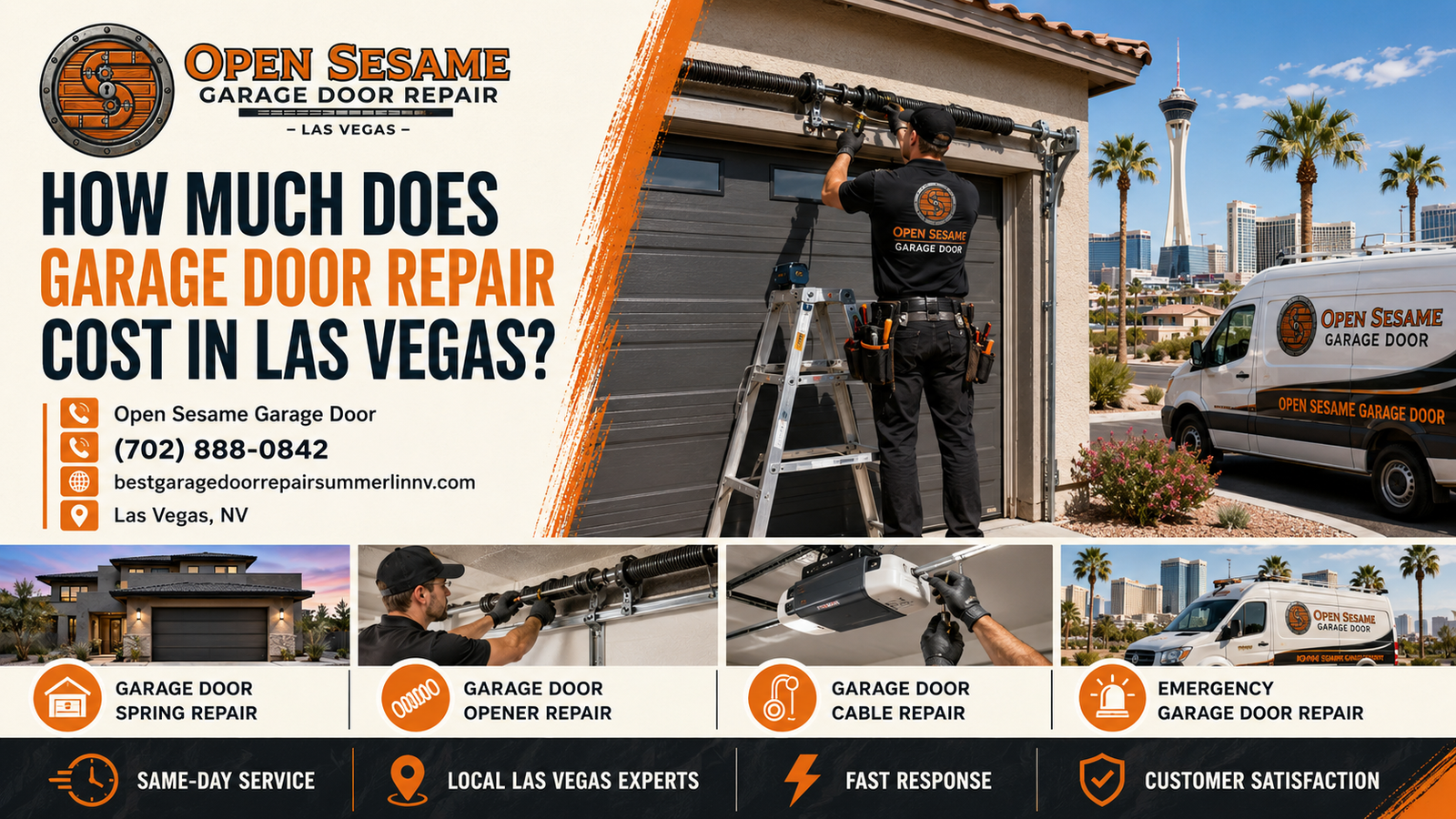 Garage door repair cost guide for Las Vegas homeowners by Open Sesame Garage Door