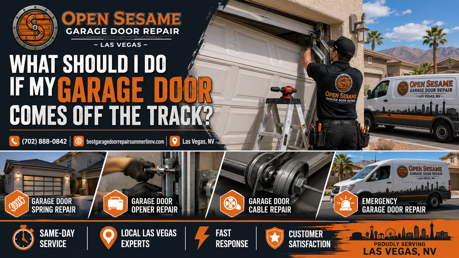 Garage door lifting unevenly and making a grinding noise in Las Vegas