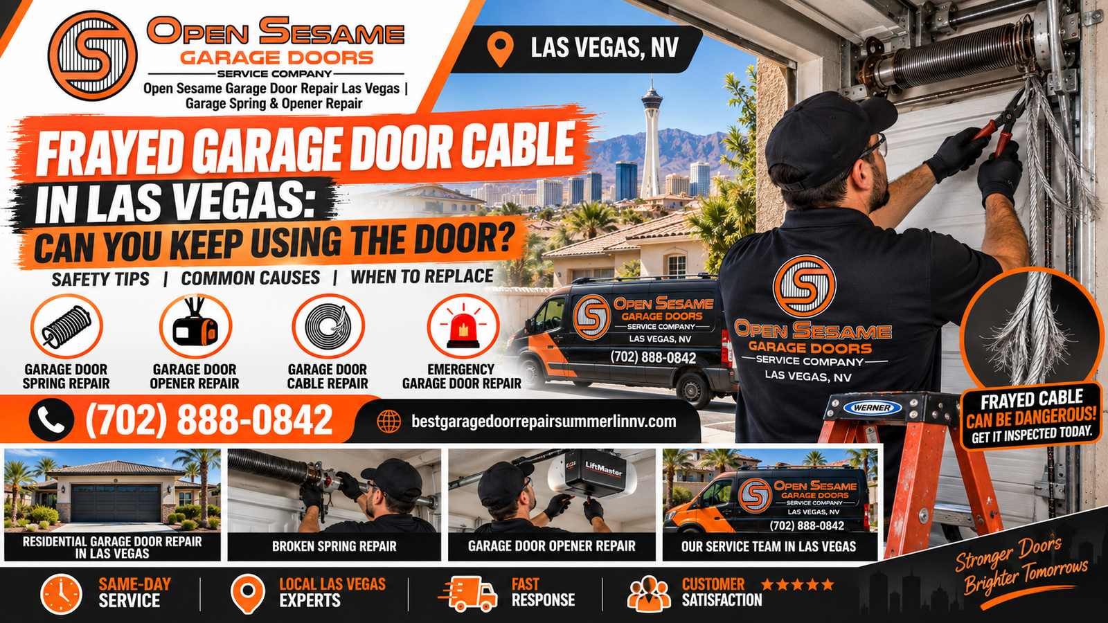 Frayed Garage Door Cable in Las Vegas: Can You Keep Using the Door?