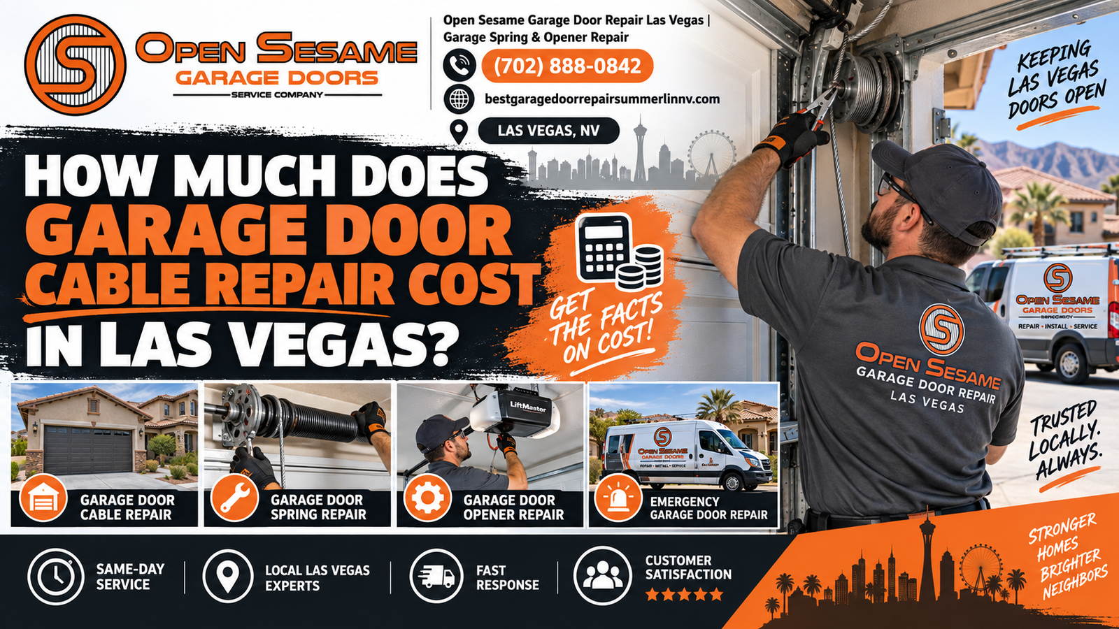 How Much Does Garage Door Cable Repair Cost in Las Vegas?