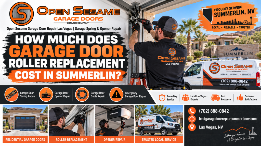 Nylon vs. Steel Garage Door Rollers for Summerlin Homes: Which Is Better?