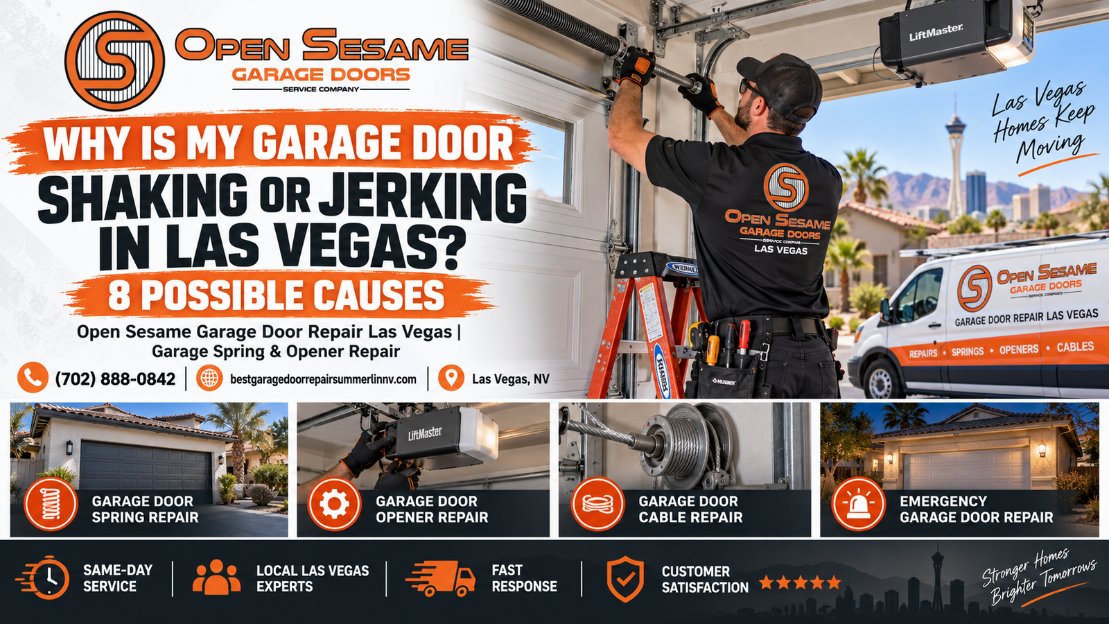 Why Is My Garage Door Shaking or Jerking in Las Vegas? 8 Possible Causes