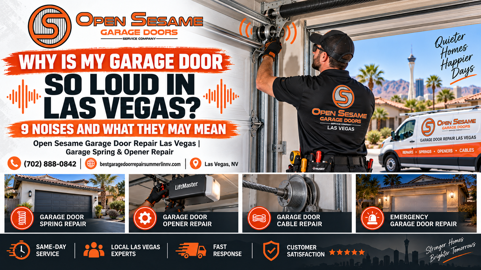 Why Is My Garage Door So Loud in Las Vegas? 9 Noises and What They May Mean