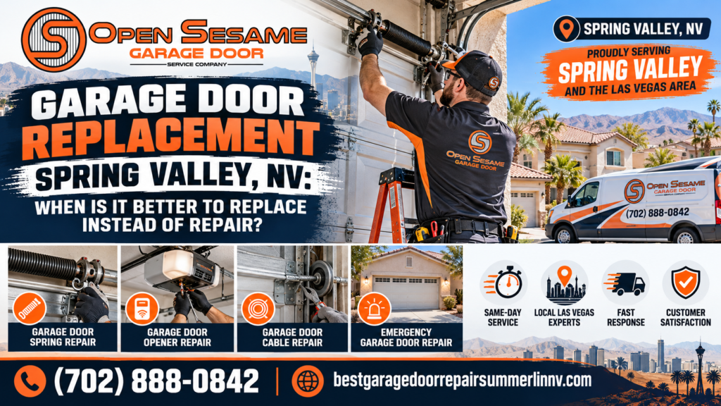 Garage door replacement in Spring Valley, NV: when to replace instead of repair, Open Sesame Garage Door Repair Las Vegas
